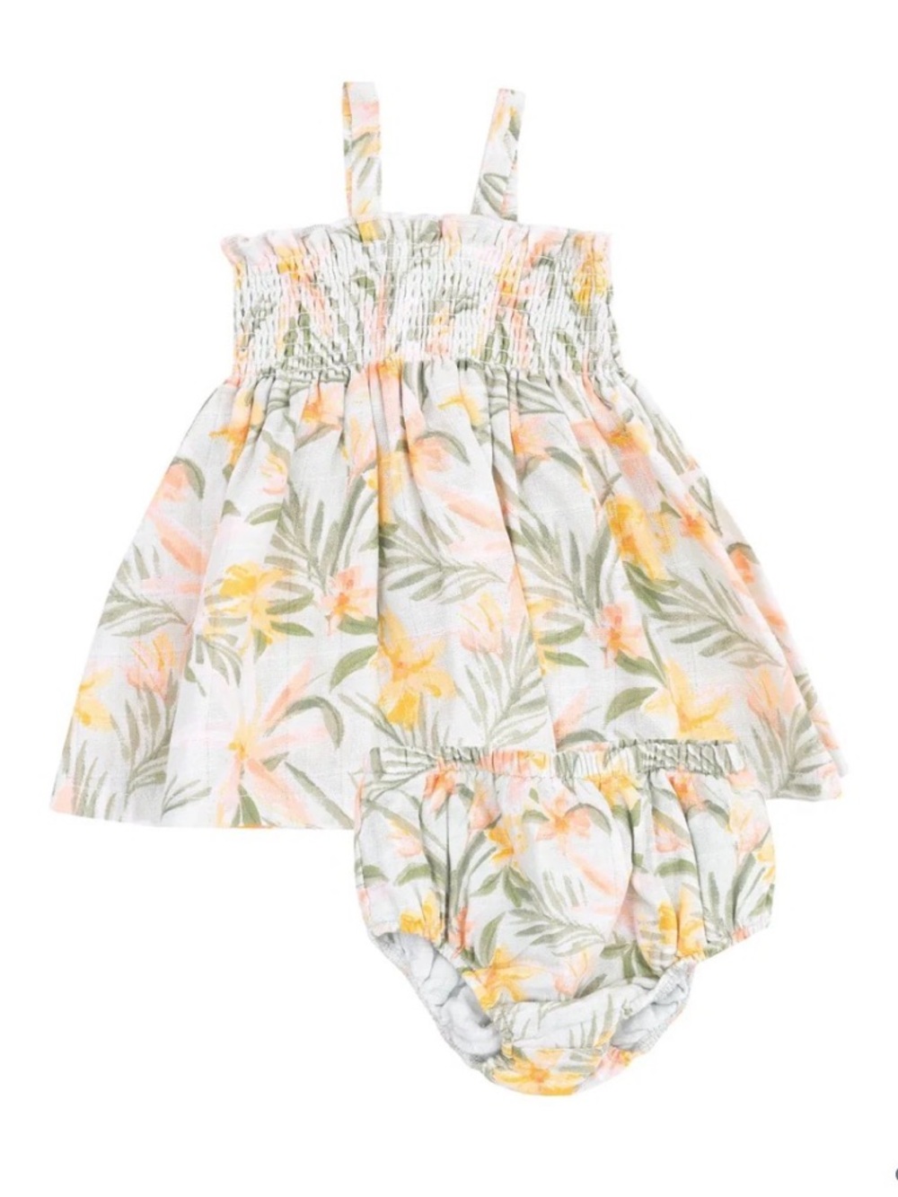 Angel Dear Island Floral Smocked Top & Bloomer